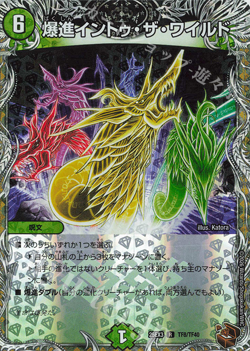 R-foil 爆進イントゥ・ザ・ワイルド(銅トレジャー) | 販売 | [DM25-EX3] 邪神爆発デュエナマイトパック「王道W」 | デュエルマスターズ