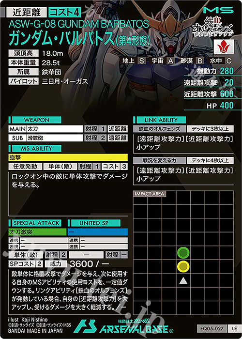 LE ガンダム・バルバトス（第4形態） 販売 | FORSQUAD SEASON:05