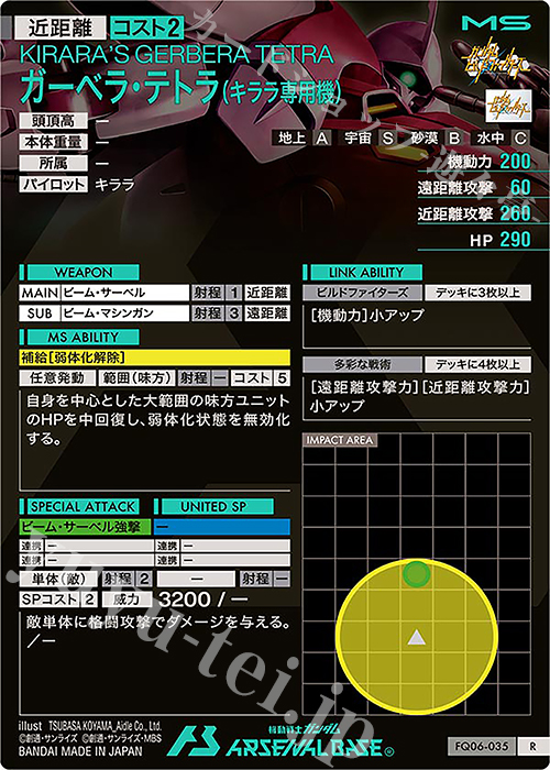 ガーベラ R ガーベラ・テトラ（キララ専用機） 販売 | FORSQUAD SEASON:06