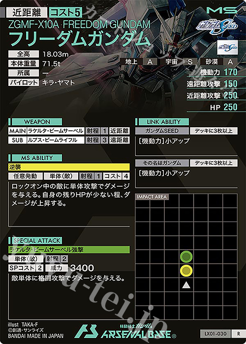 フリーダムガンダムlr　3枚 LR フリーダムガンダム 販売 | Newtype Rising [GD01