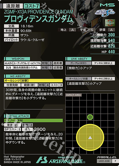 P プロヴィデンスガンダム（パラレル） 販売 | LINXTAGE SEASON:01