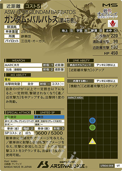 UT ガンダム・バルバトス（第4形態）（パラレル） 販売 | UNITRIBE