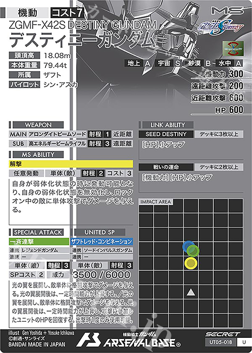 SEC デスティニーガンダム（パラレル） 販売 | UNITRIBE SEASON