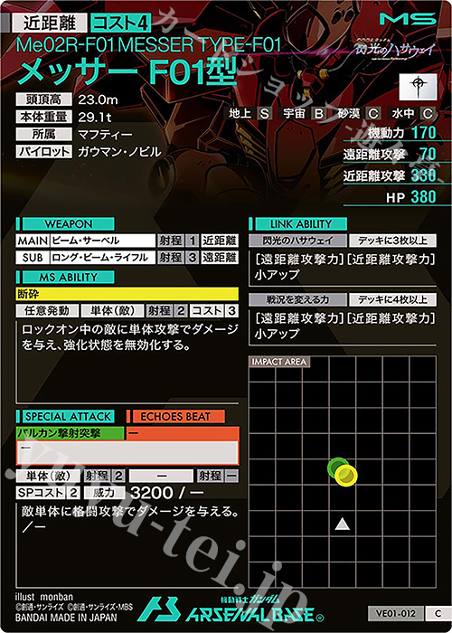 C メッサーF01型 販売 | WAVECHOES SEASON:01 | 機動戦士ガンダム