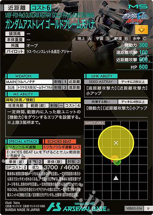 U ガンダムアストレイ ゴールドフレーム天ハナ 販売 | WAVECHOES