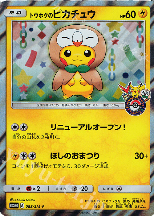 PROMO トウホクのピカチュウ | 販売 | SM プロモーションカード【001〜100】 | ポケモンカードゲーム