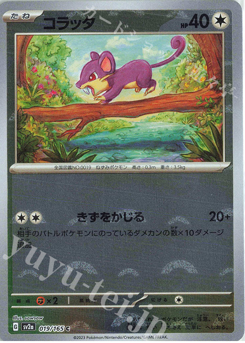 C コラッタ(モンスターボール柄/ミラー仕様) | 販売 | [SV2a] 強化拡張パック ポケモンカード151 | ポケモンカードゲーム