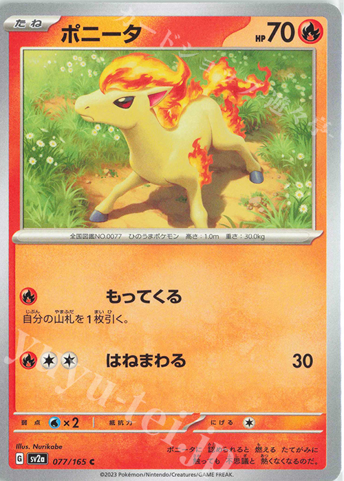 C ポニータ | 買取 | [SV2a] 強化拡張パック ポケモンカード151 | ポケモンカードゲーム