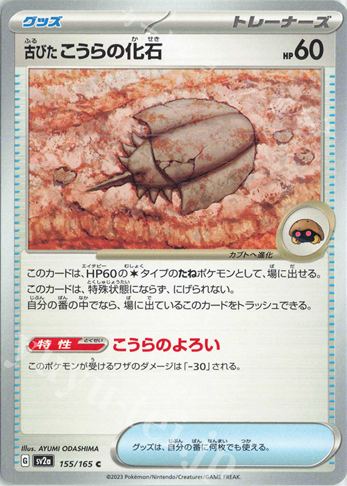 C 古びたこうらの化石 | 販売 | [SV2a] 強化拡張パック ポケモンカード151 | ポケモンカードゲーム