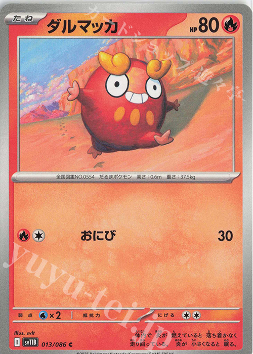 C ダルマッカ | 販売 | [SV11B] 拡張パック ブラックボルト | ポケモンカードゲーム