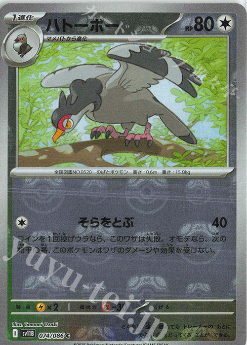 C ハトーボー(マスターボール柄/ミラー仕様) | 販売 | [SV11B] 拡張パック ブラックボルト | ポケモンカードゲーム