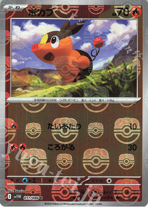 C ポカブ(マスターボール柄/ミラー仕様) | 販売 | [SV11W] 拡張パック ホワイトフレア | ポケモンカードゲーム