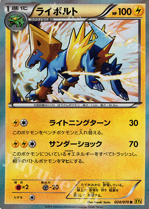 R ライボルト | 販売 | [XY5] ガイアボルケーノ | ポケモンカードゲーム