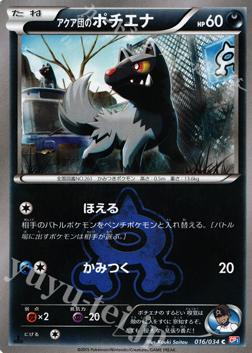 C アクア団のポチエナ | 販売 | [CP1] マグマ団VSアクア団 ダブルクライシス | ポケモンカードゲーム