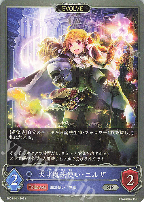 SR 天才魔法使い・エルザ | 販売 | [BP08]次元混沌 | Shadowverse EVOLVE