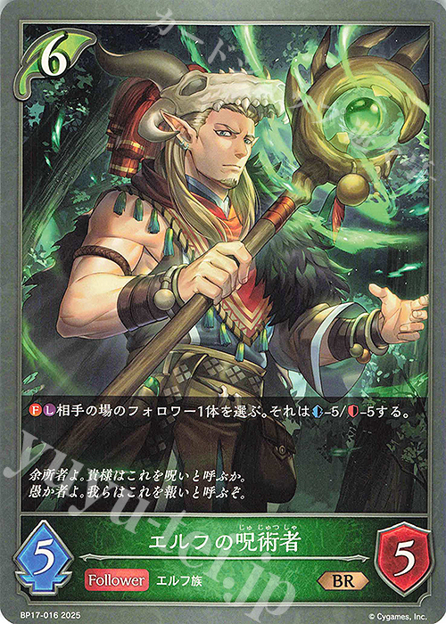 BR エルフの呪術者 | 販売 | [BP17]Convergent Destinies/コンヴァージェント・ディスティニー | Shadowverse EVOLVE