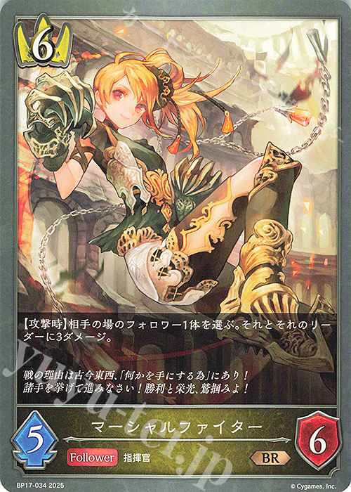 BR マーシャルファイター | 販売 | [BP17]Convergent Destinies/コンヴァージェント・ディスティニー | Shadowverse EVOLVE