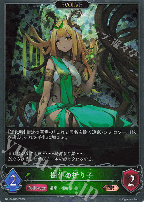 BR・プレミアム 樹律の祈り子 | 販売 | [BP18]新約都市・透京 | Shadowverse EVOLVE
