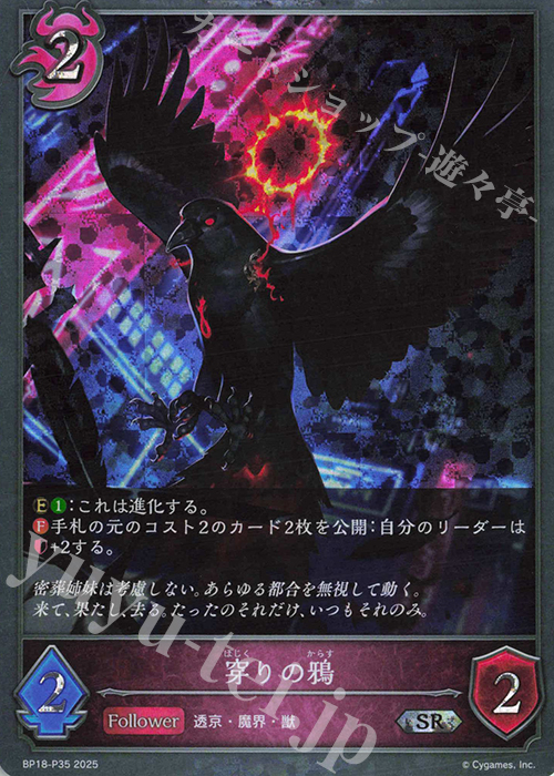 SR・プレミアム 穿りの鴉 | 販売 | [BP18]新約都市・透京 | Shadowverse EVOLVE