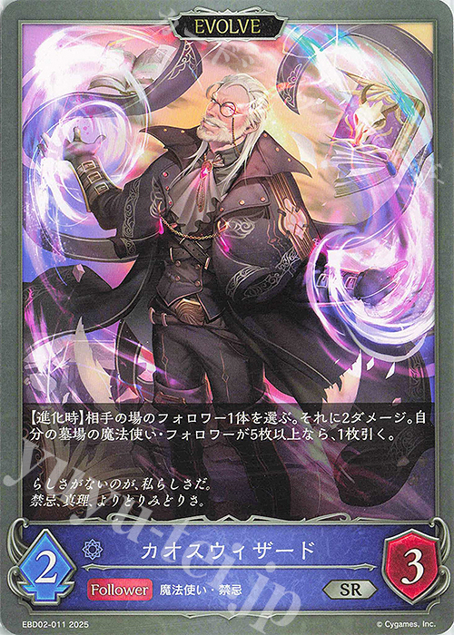 SR カオスウィザード | 販売 | [EBD02]EXビギナーデッキ「ウィッチ」 | Shadowverse EVOLVE