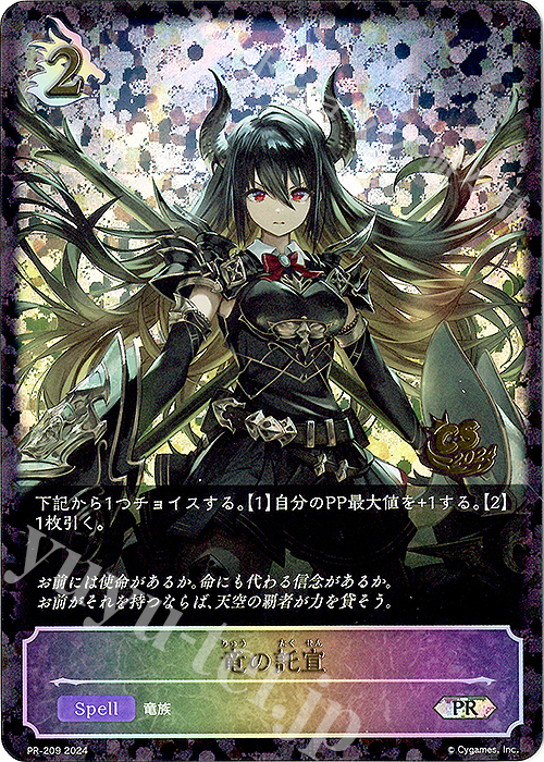 【傷】 PR 竜の託宣(CS 2024 箔押し入り) | 販売 | [PR-201]〜[PR-300] | Shadowverse EVOLVE