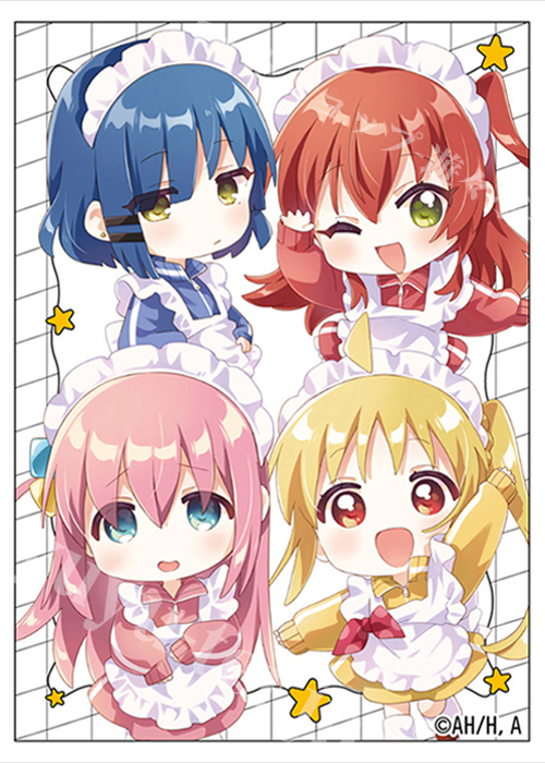 カーテン魂 ぼっち・ざ・ろっく！ スリーブ『後藤ひとり＆伊地知虹夏＆山田リョウ＆喜多郁代／ジャージメイド／イラスト なもり』(5月下旬 発売)