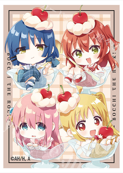 カーテン魂 ぼっち・ざ・ろっく！ スリーブ『後藤ひとり＆伊地知虹夏＆山田リョウ＆喜多郁代／さくらんぼほいっぷ／イラスト なもり』(6月下旬 発売)