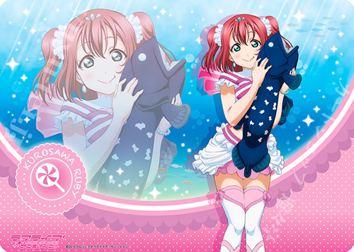 キャラクター万能ラバーマット ラブライブ！サンシャイン!! 「黒澤 ルビィ」ぬいぐるみ抱っこVer. | 販売 | サプライ