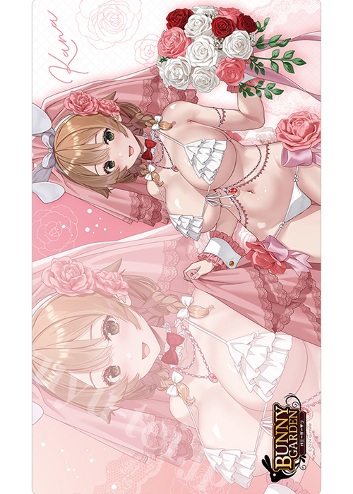 カーテン魂 バニーガーデン 描き下ろしラバーマット『花奈／バニーウエディング水着』 | 販売 | サプライ
