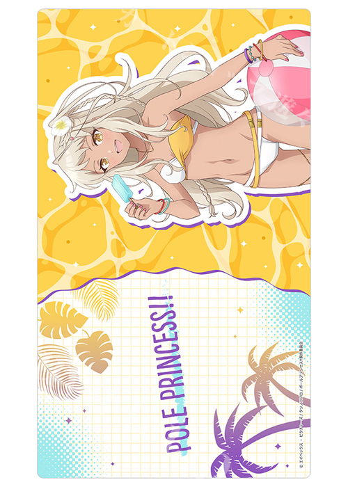 カーテン魂 ポールプリンセス!! 描き下ろしラバーマット 『西条リリア／水着』(5月下旬 発売)