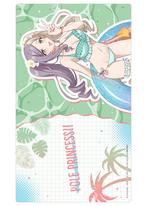 カーテン魂 ポールプリンセス!! 描き下ろしラバーマット 『東坂ミオ／水着』(5月下旬 発売)