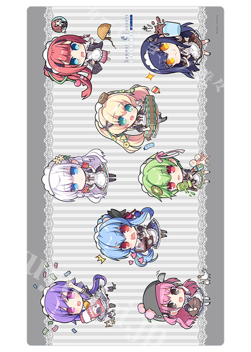カーテン魂 Summer Pockets REFLECTION BLUE ラバーマット