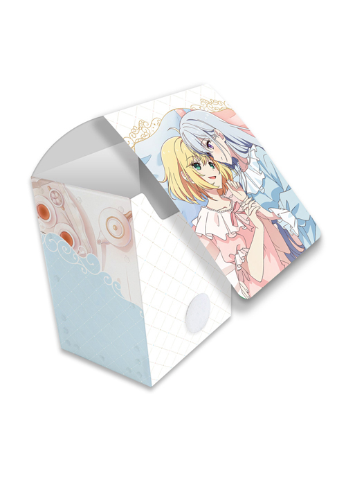 カーテン魂 転生王女と天才令嬢の魔法革命 描き下ろしデッキケース 『アニスフィア＆ユフィリア／ベッド※笑顔ver.』(5月下旬 発売)