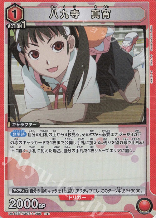 ユニオンアリーナ 物語シリーズ 羽川翼 SR☆2＆八九寺真宵 R☆1 SR 羽川 翼 販売 | 〈物語〉シリーズ | ユニオンアリーナ通販