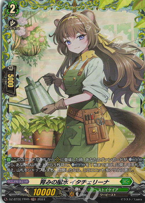 FR 育みの撒水 イタチェリーナ  | 買取 | [DZBT06] 時空創竜 | ヴァンガード