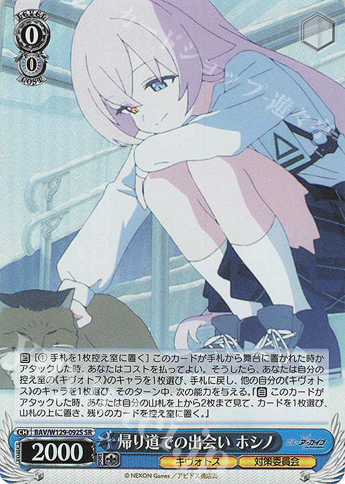 SR 帰り道での出会い ホシノ | 販売 | ブルーアーカイブ The Animation | ヴァイスシュヴァルツ