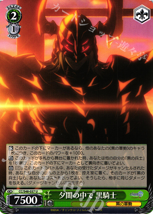U 夕闇の中で 黒騎士 | 販売 | チェインクロニクル 〜ヘクセイタスの閃〜 | ヴァイスシュヴァルツ