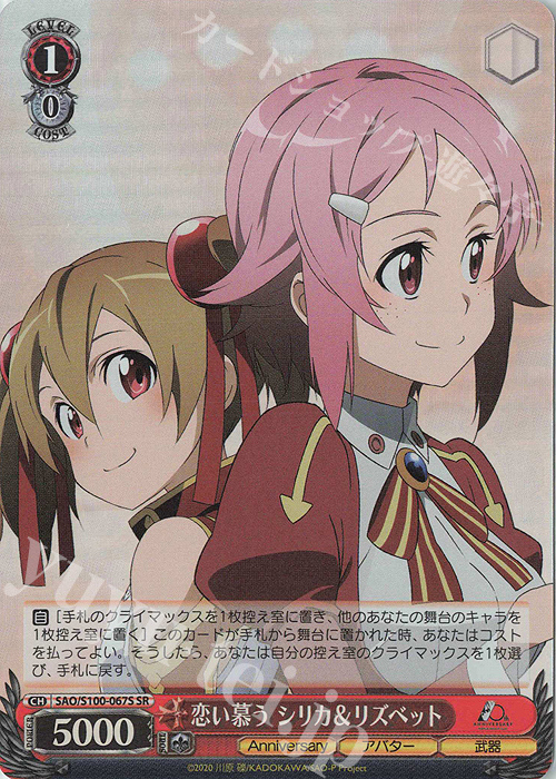 【傷】 SR 恋い慕う シリカ&リズベット | 販売 | アニメ ソードアート・オンライン 10th Anniversary | ヴァイスシュヴァルツ