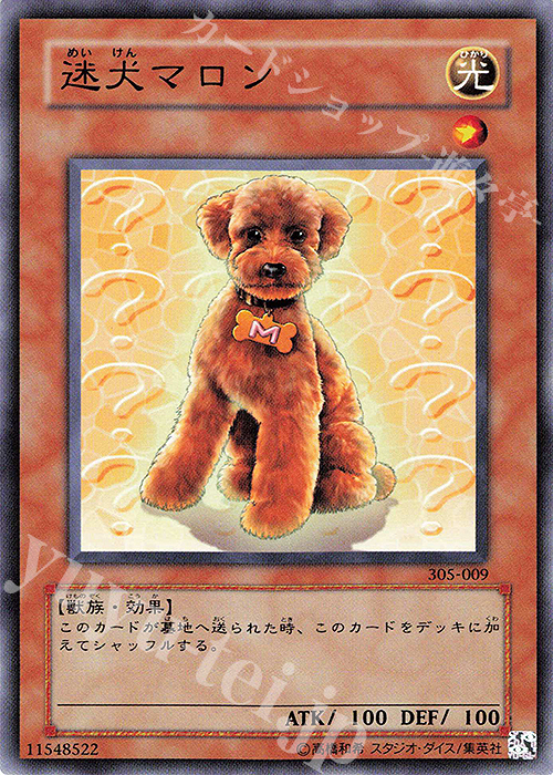 【傷】 NR 迷犬マロン | 販売 | [305] 闇魔界の脅威 | 遊戯王 OCG