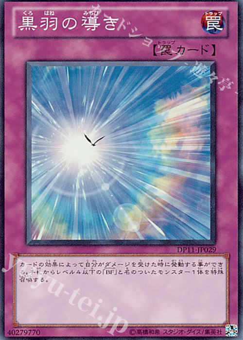 【傷】 SR 黒羽の導き | 販売 | [DP11] デュエリストパック -クロウ編- | 遊戯王 OCG