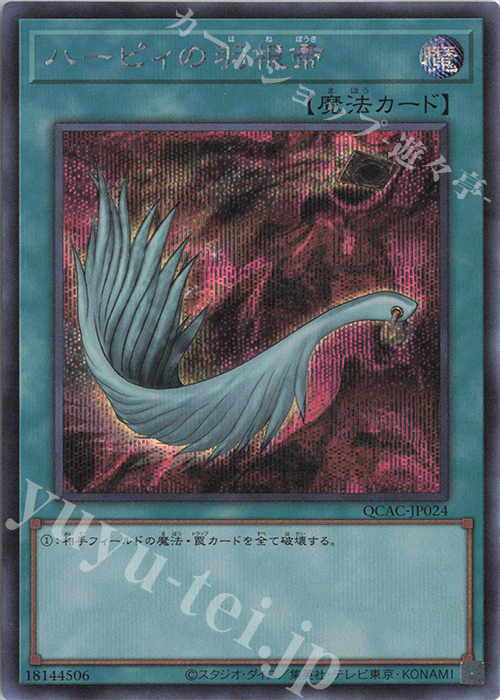 遊戯王 ハーピィの羽根帚 25th 絵違い ハーピィの羽根帚(25thレア/イラスト違い)(QCCP) | クォーター