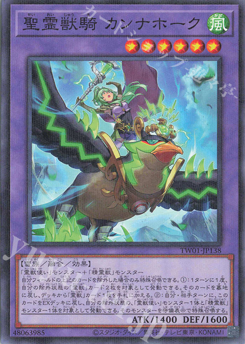 P-N 聖霊獣騎 カンナホーク(イラスト違い版) | 買取 | [TW01] TERMINAL WORLD | 遊戯王 OCG